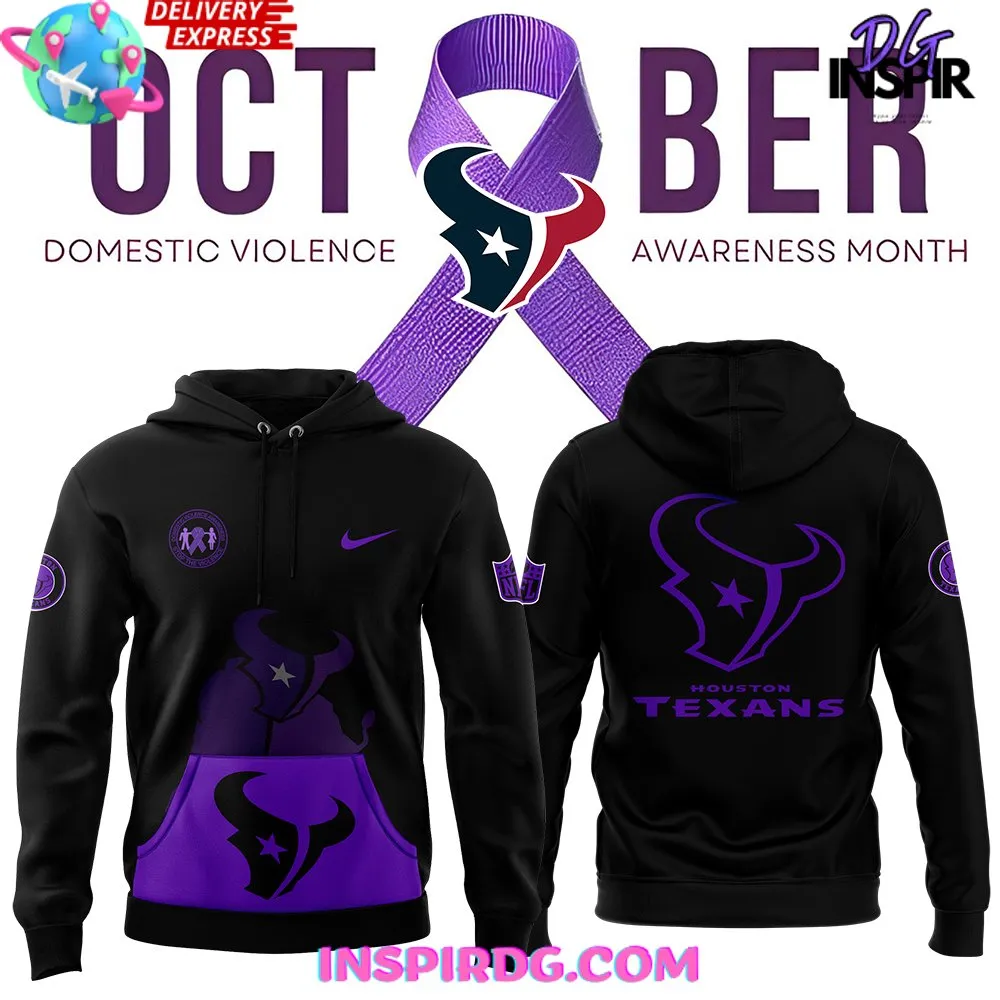 -Houston Texans Domestic Violence Awareness Month 2024 Hoodie