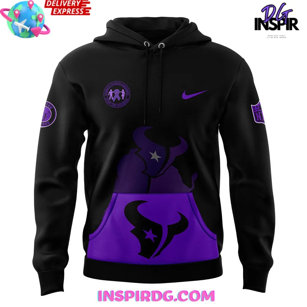 -Houston Texans Domestic Violence Awareness Month 2024 Hoodie