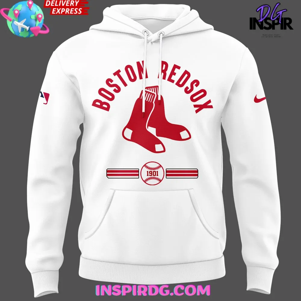 -MLB Boston Red Sox Classic Logo Baseball Hoodie