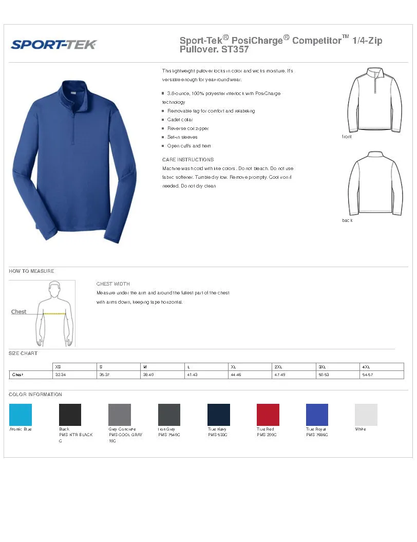 # ST357 Sport-Tek PosiCharge Competitor 1/4-Zip Pullover