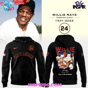 -Willie Mays 24 Forever San Francisco Giants Hoodie