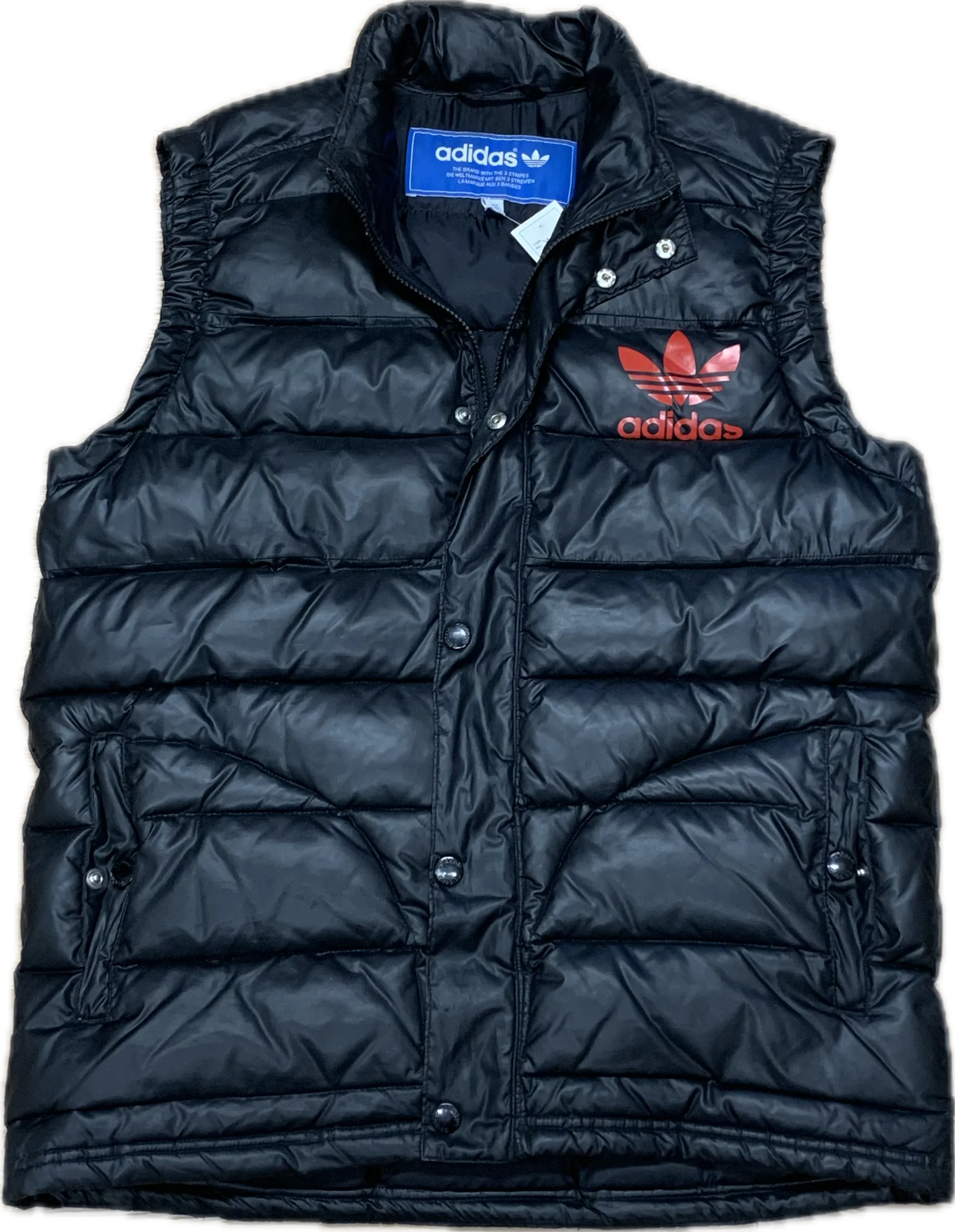 Adidas sleeveless puff jacket black - Medium