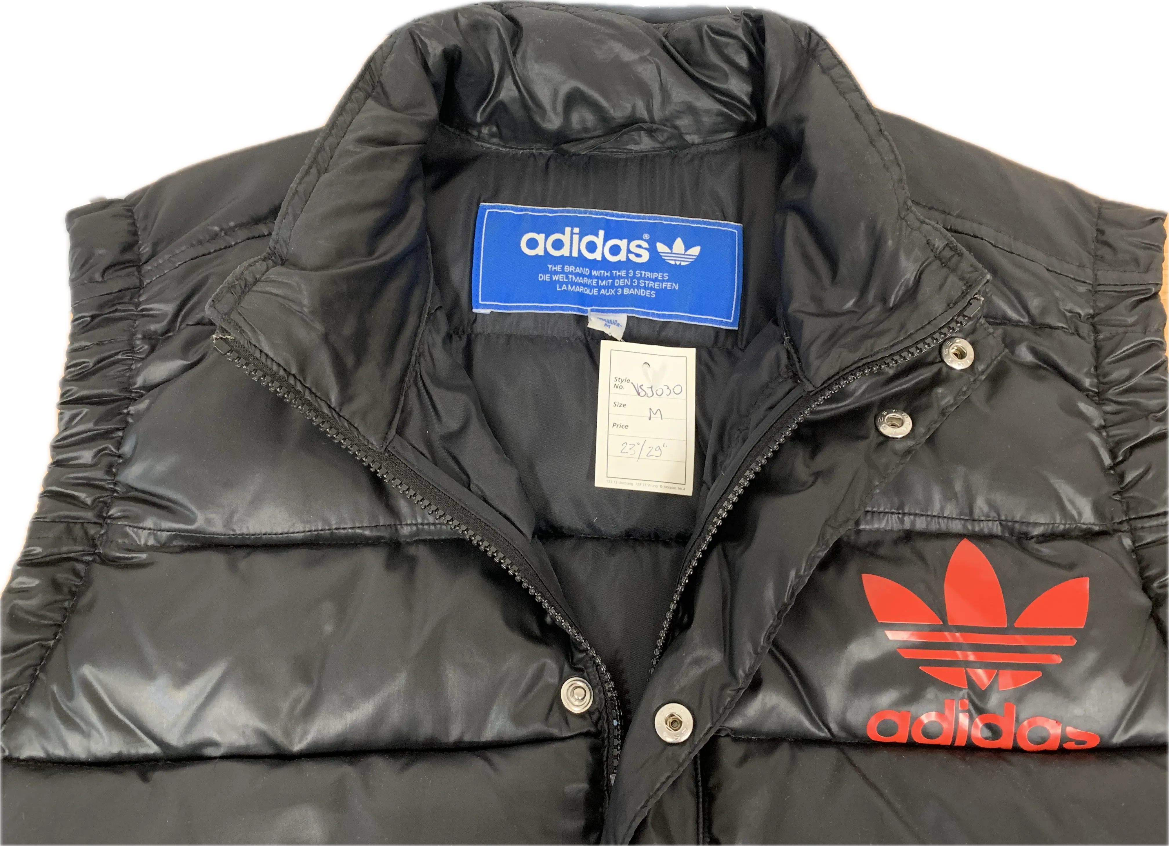 Adidas sleeveless puff jacket black - Medium