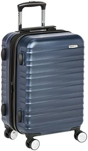 AmazonBasics Premium Hardside Spinner Luggage with Built-In TSA Lock - 20-Inch Carry-on, Navy Blue