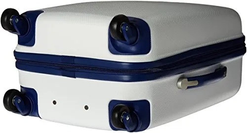 Anne Klein Palm Springs 20” Hardside Carry-On Spinner Luggage, White/Navy