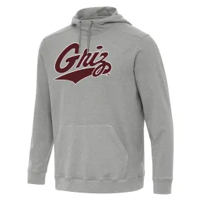 Antigua Montana Grizzlies Heather Gray Cloud Pullover Hoodie