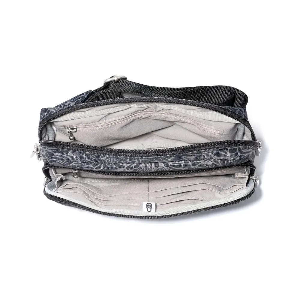 Baggallini Securtex Anti-theft Belt Midnight Blossom Print Bag (Women's)