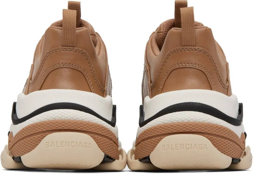 Balenciaga Brown Triple S Sneakers