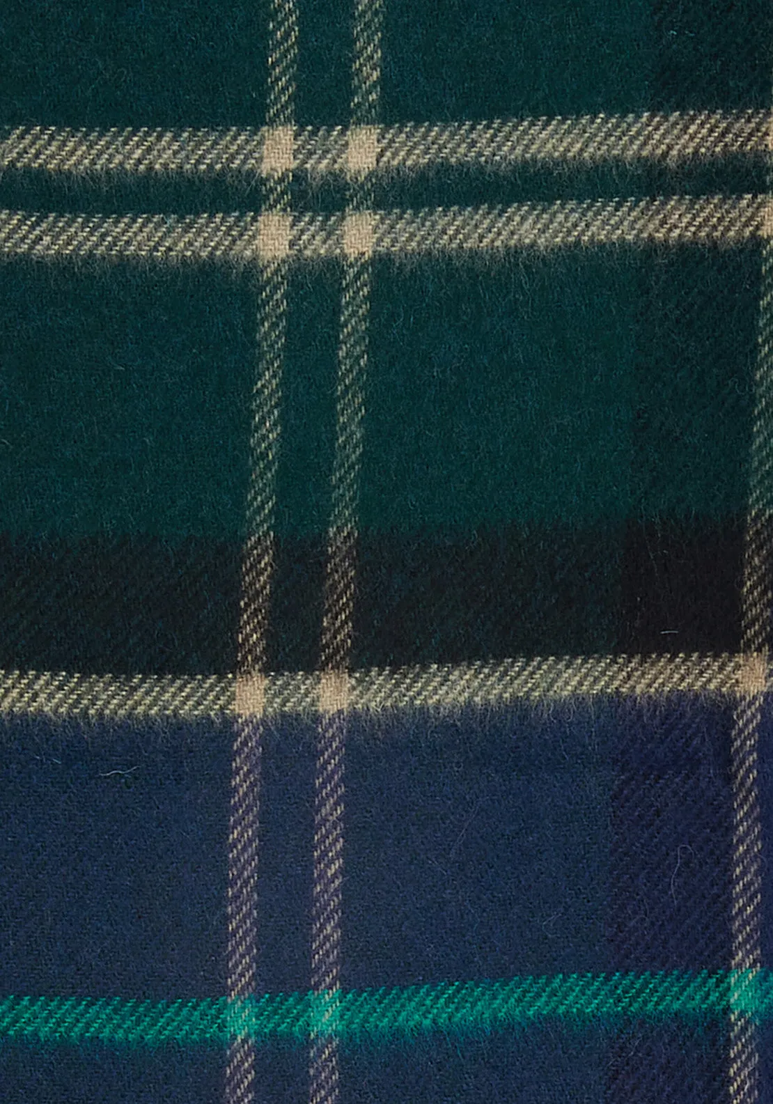 Barbour Yaxley Tartan Scarf, Navy & Loch Green