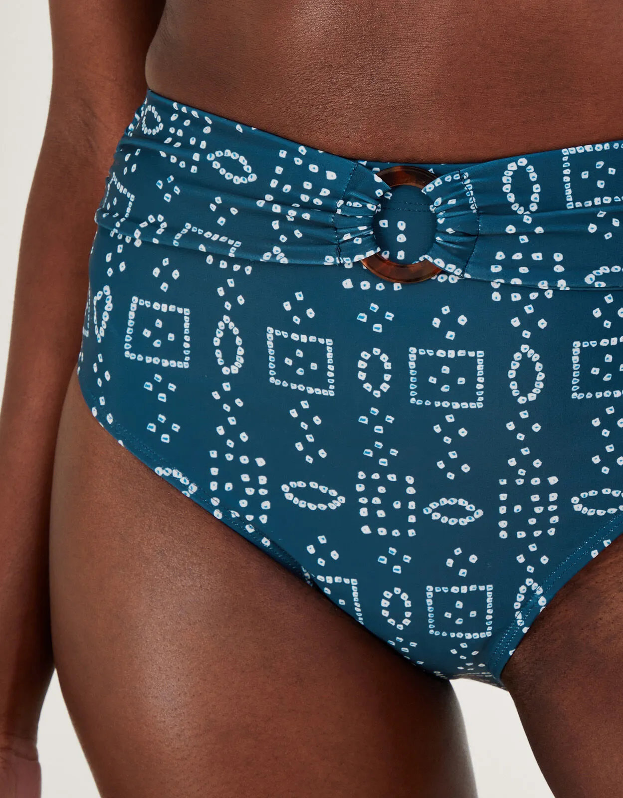 Batik Dye Print Bikini Bottoms Blue