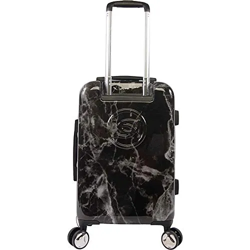 BEBE Luggage Reyna Hardside Carry-on Spinner, Black Marble