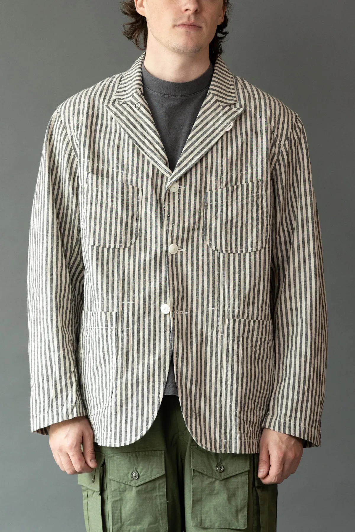 Bedford Jacket - Natural/Black LC Stripe