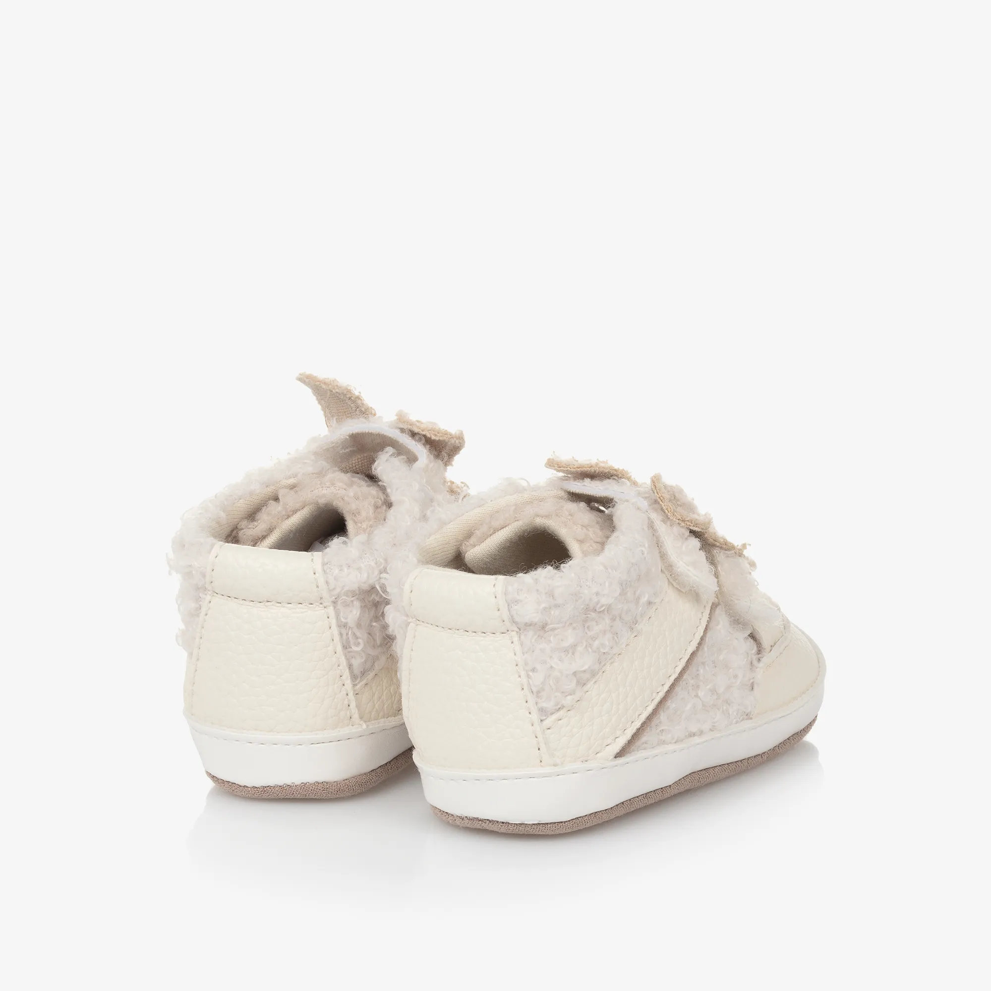 Beige Borg Pre-Walker Trainers