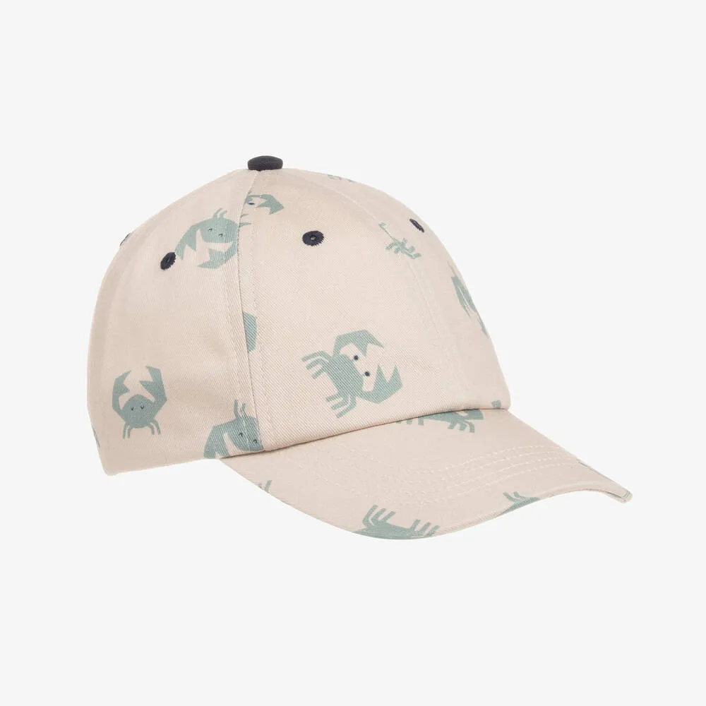 Beige Crab Cotton Cap