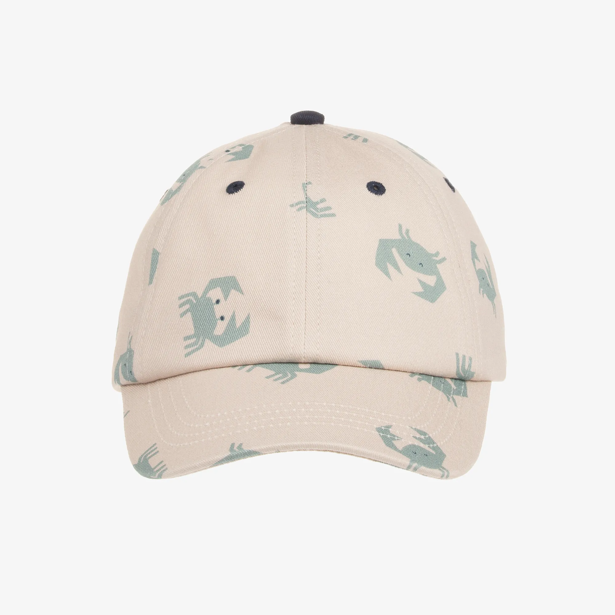 Beige Crab Cotton Cap