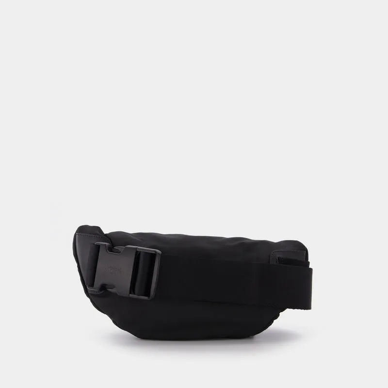 Belt Bag in Black Fabric