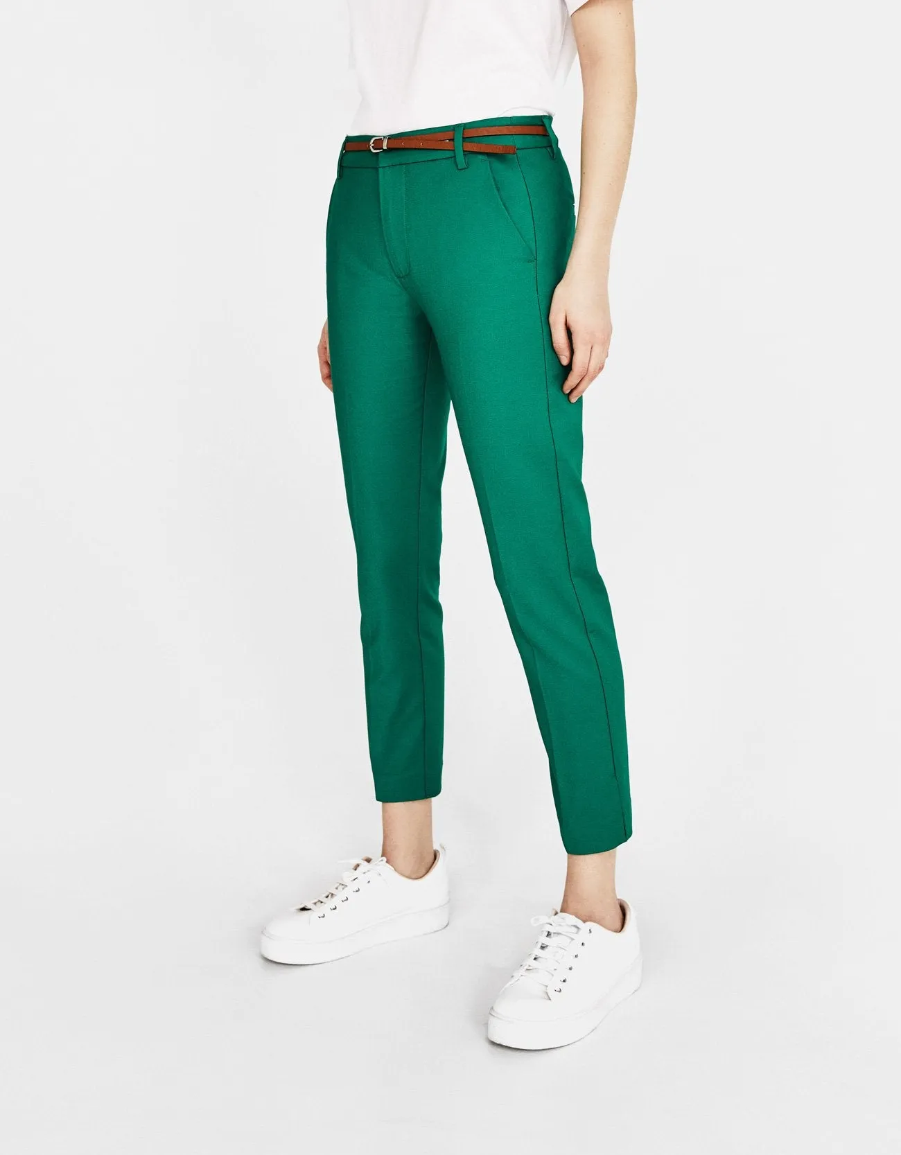 Belted chino trousers polo