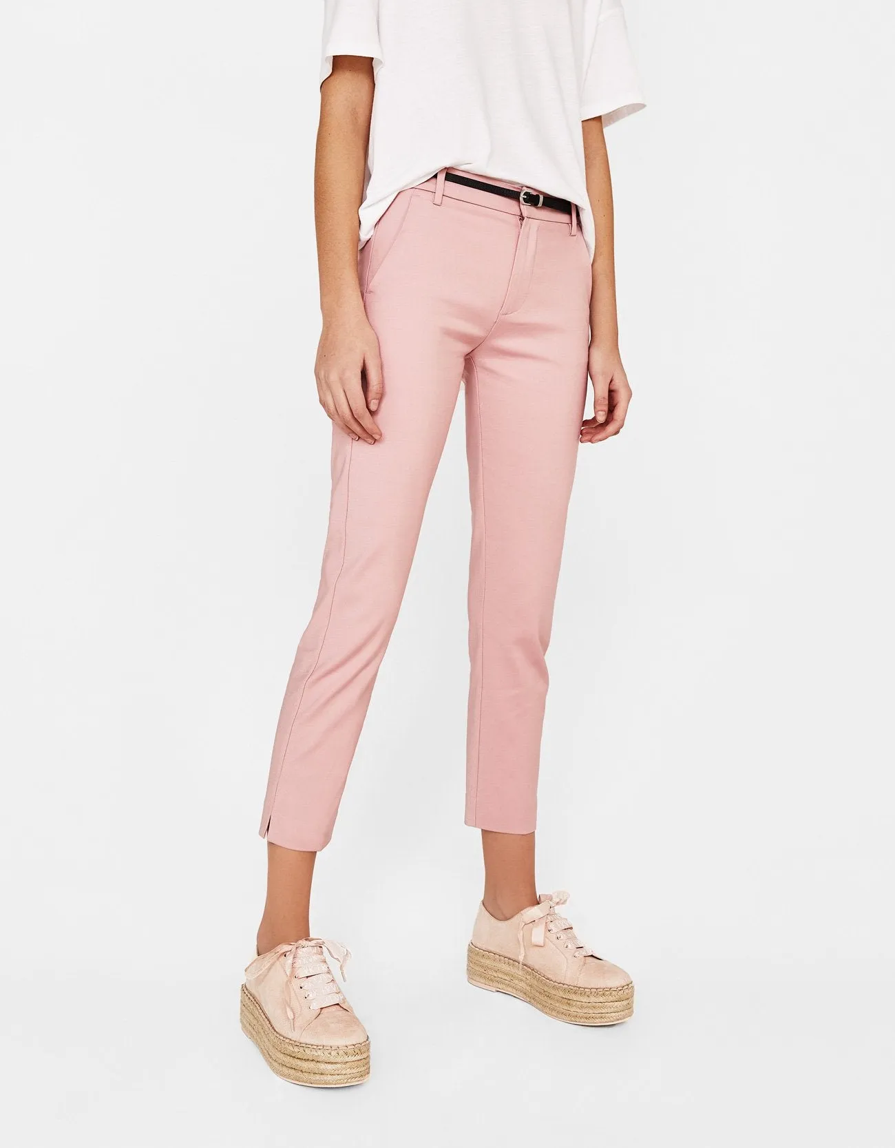 Belted chino trousers polo