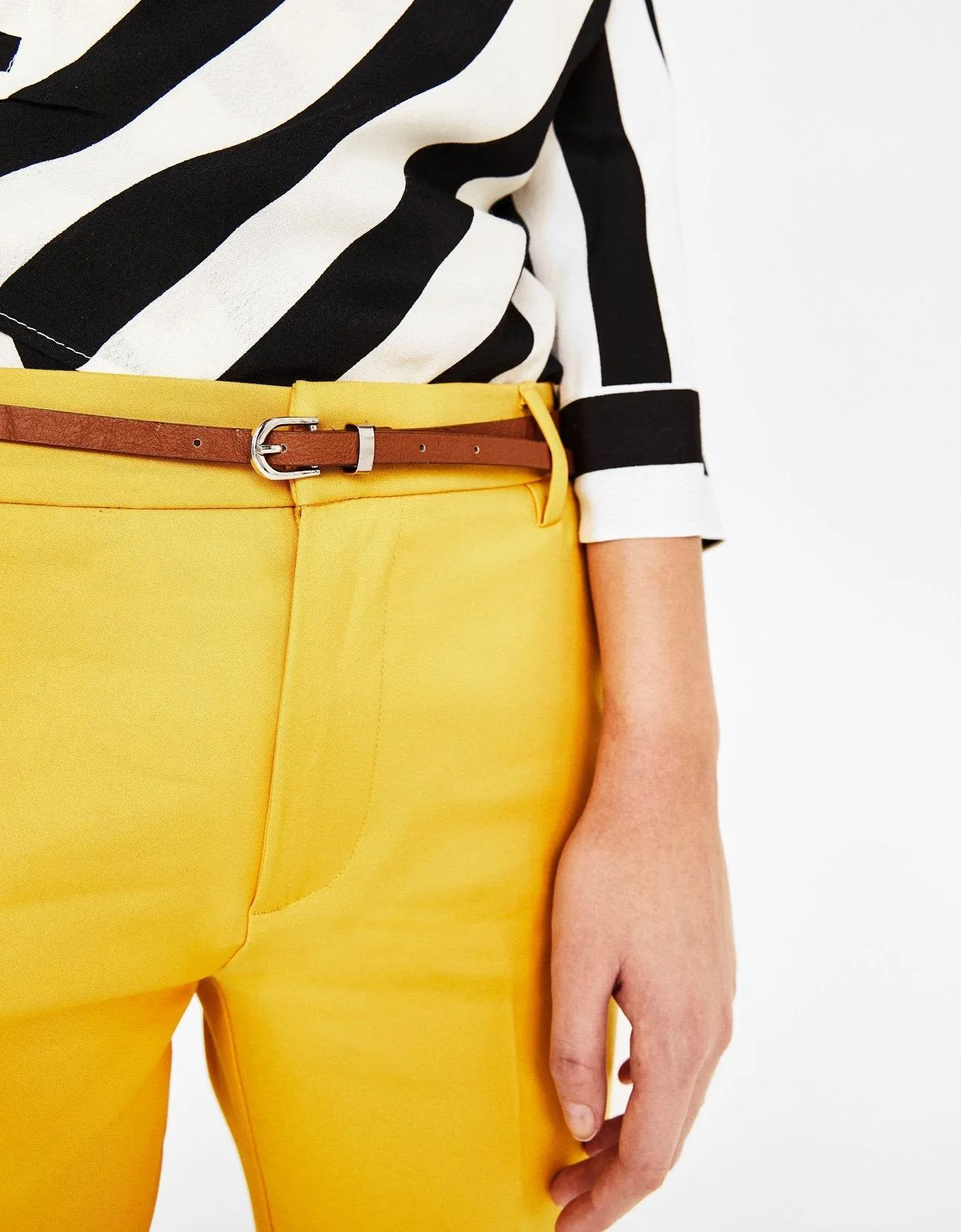 Belted chino trousers polo