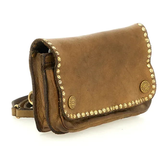 Belt/Phone Bag with Studs Olive Green