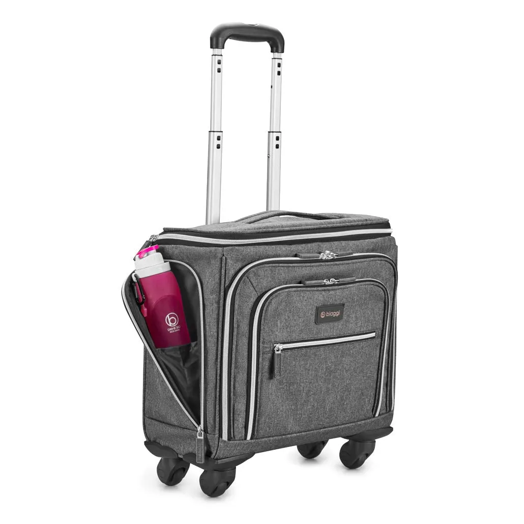 Biaggi Luggage Lift Off Expandable Under-Seater to Carry-on, Charcoal