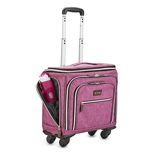 Biaggi Luggage Lift Off Expandable Under-Seater to Carry-on, Purple