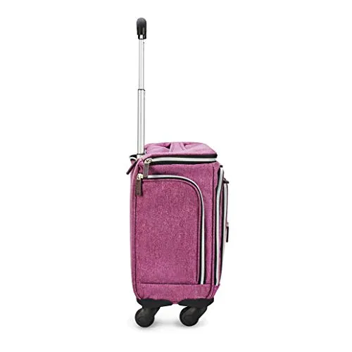 Biaggi Luggage Lift Off Expandable Under-Seater to Carry-on, Purple