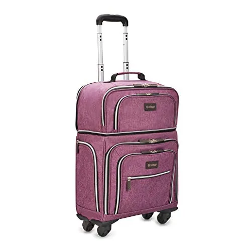 Biaggi Luggage Lift Off Expandable Under-Seater to Carry-on, Purple