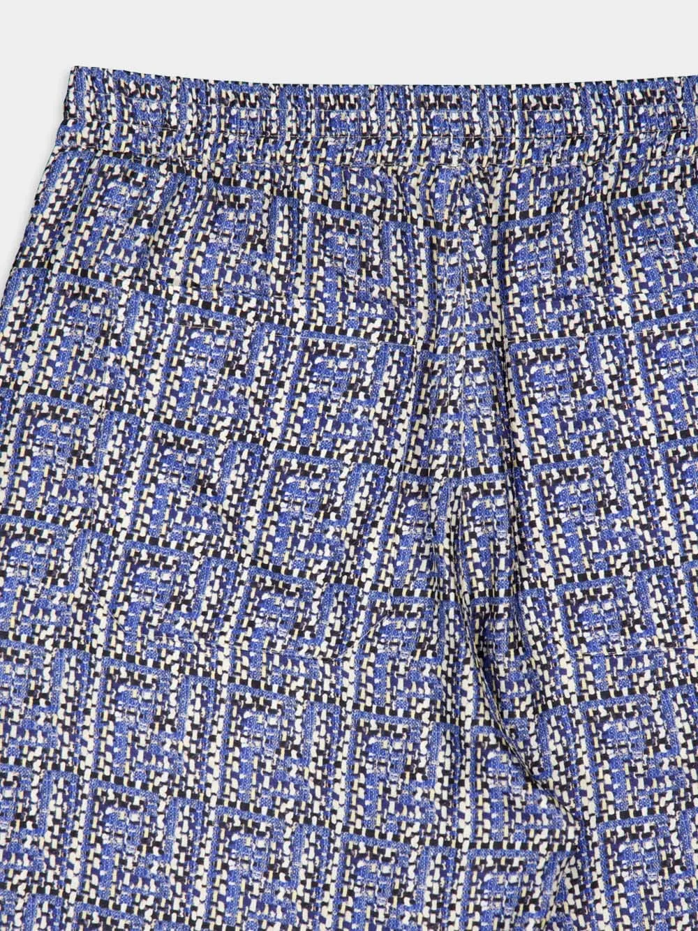 Blue FF Silk Short Trousers