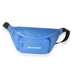 Blue Leather Everyday Logo Belt Bag