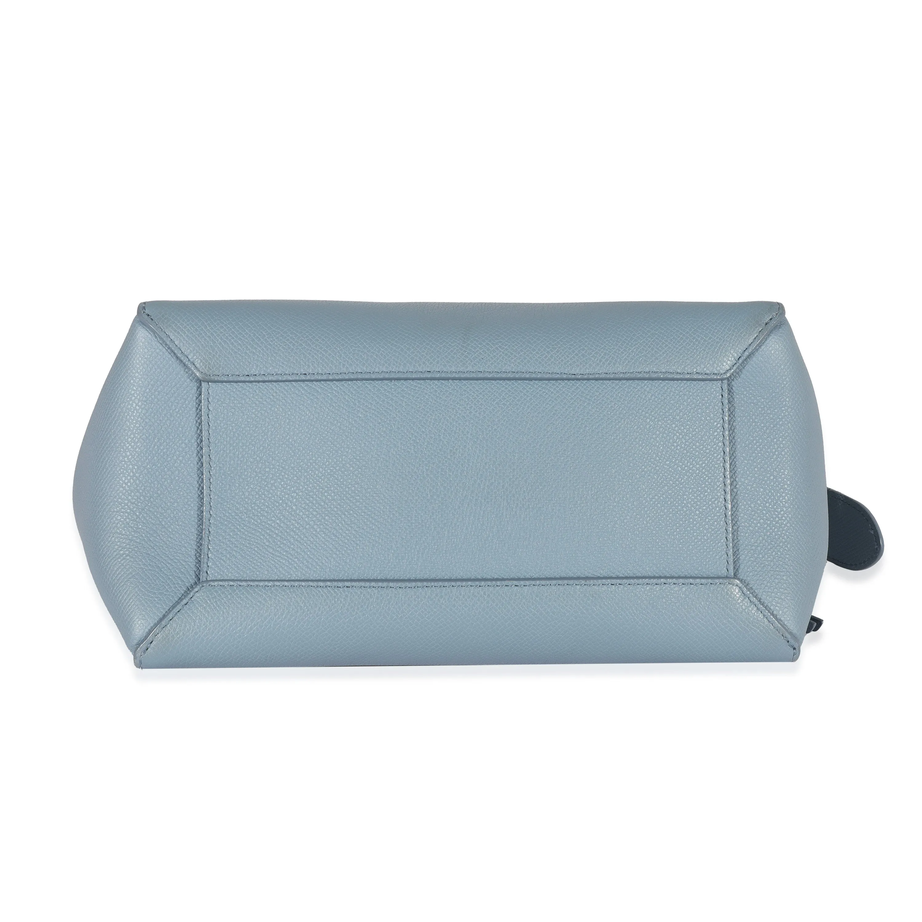 Blue Leather Mini Belt Bag