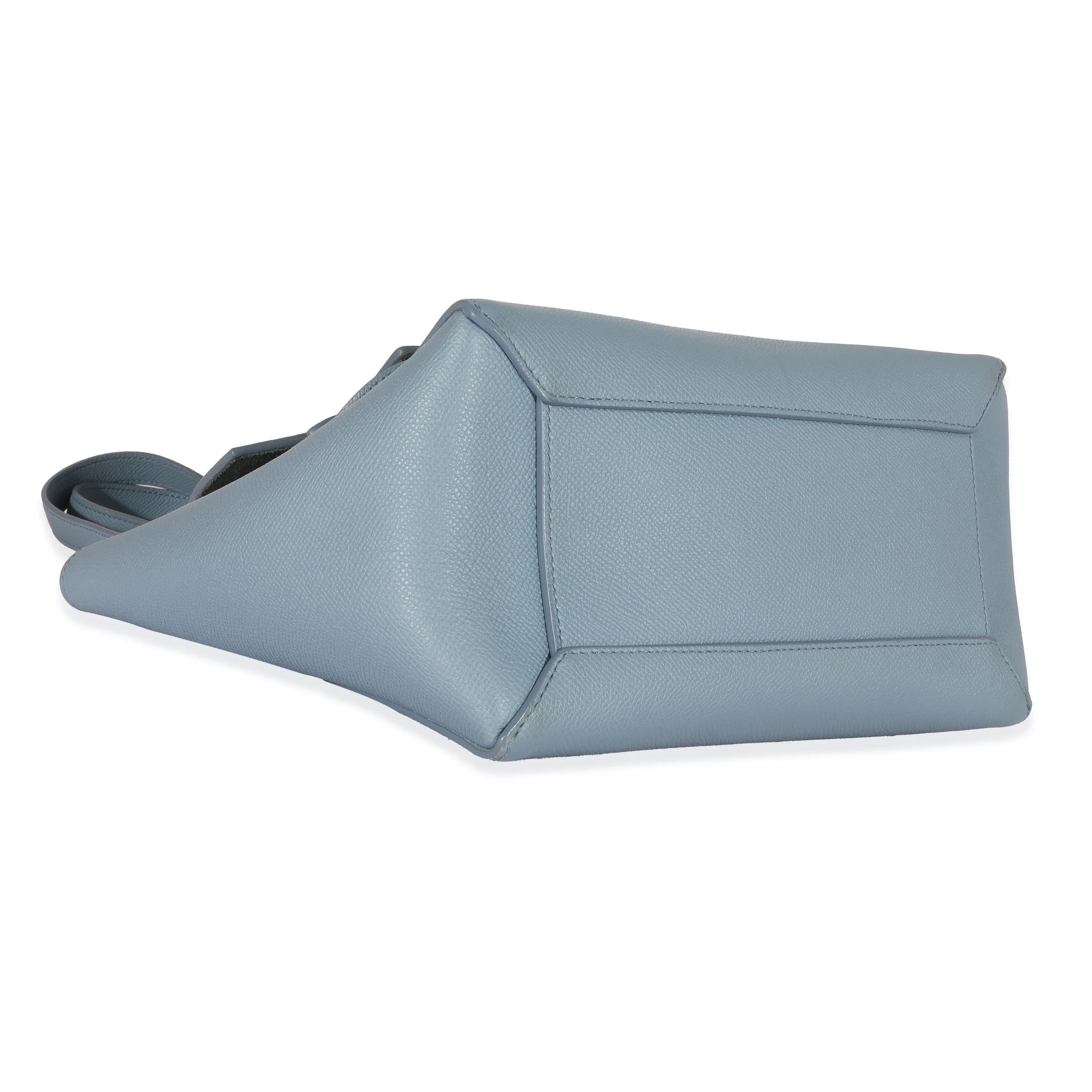 Blue Leather Mini Belt Bag