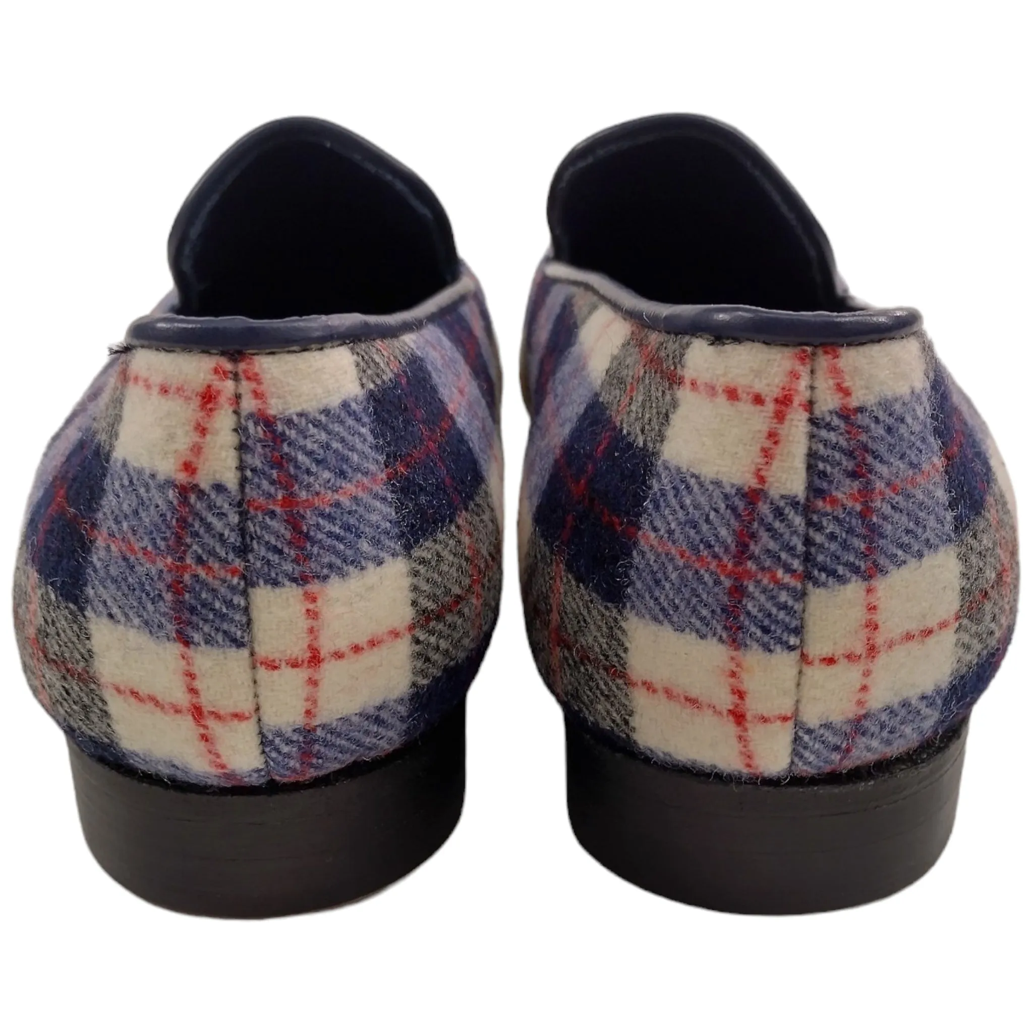 Bowhill & Elliott Navy/White Check Tartan Shoes