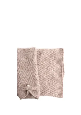 Brandwell Something Special Scarf and Gloves Gift Set, Beige