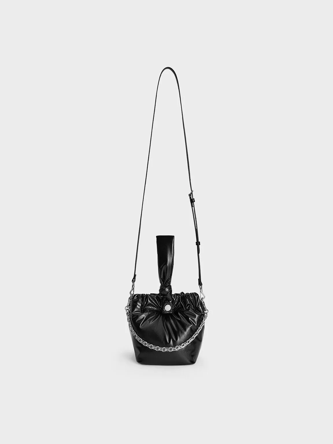 Caia Knotted Dumpling Bag - Noir