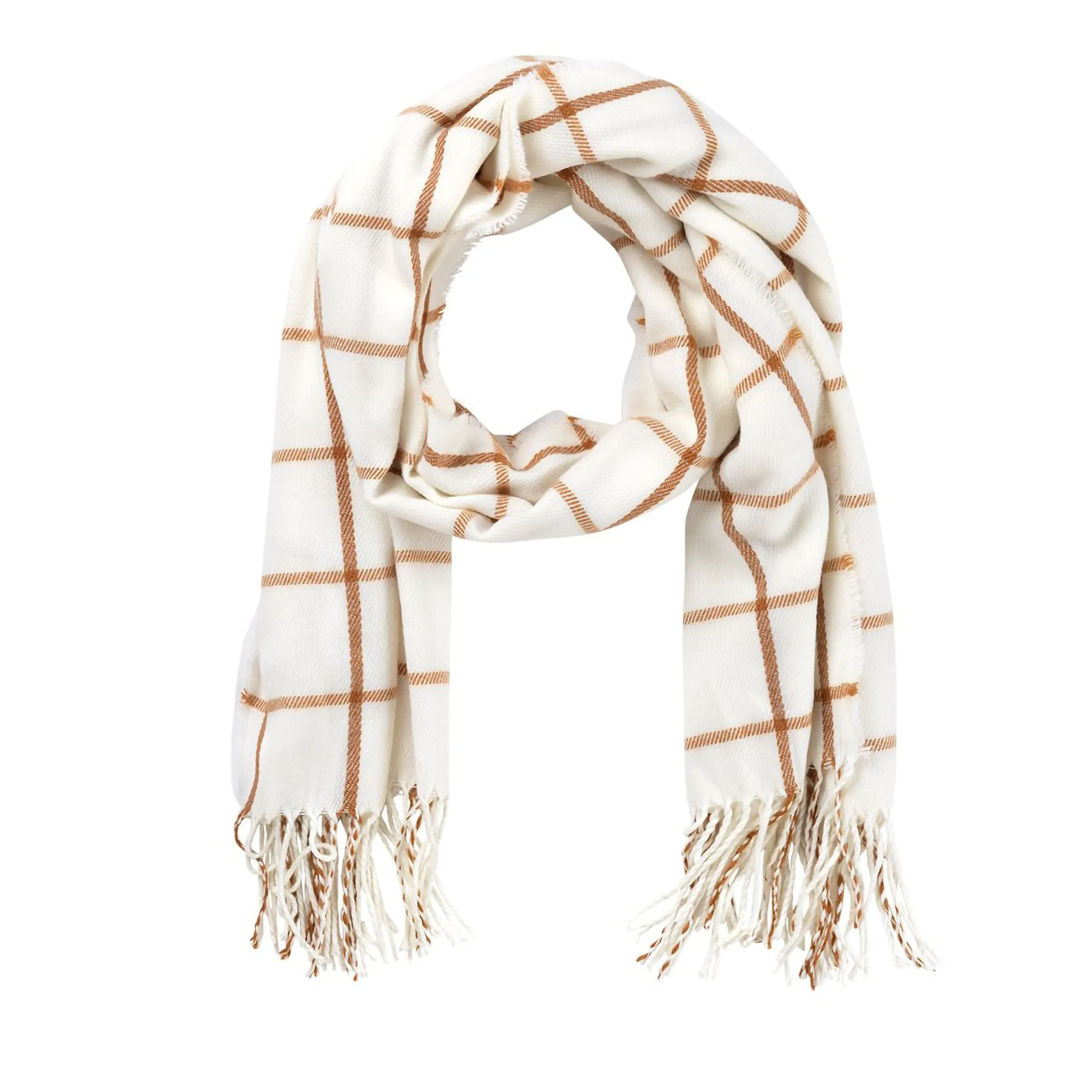 Camel Plaid Adaline Scarf