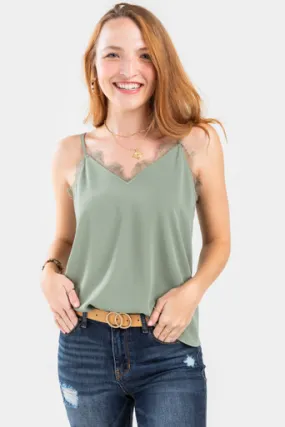 Camie Lace Trim Tank Top