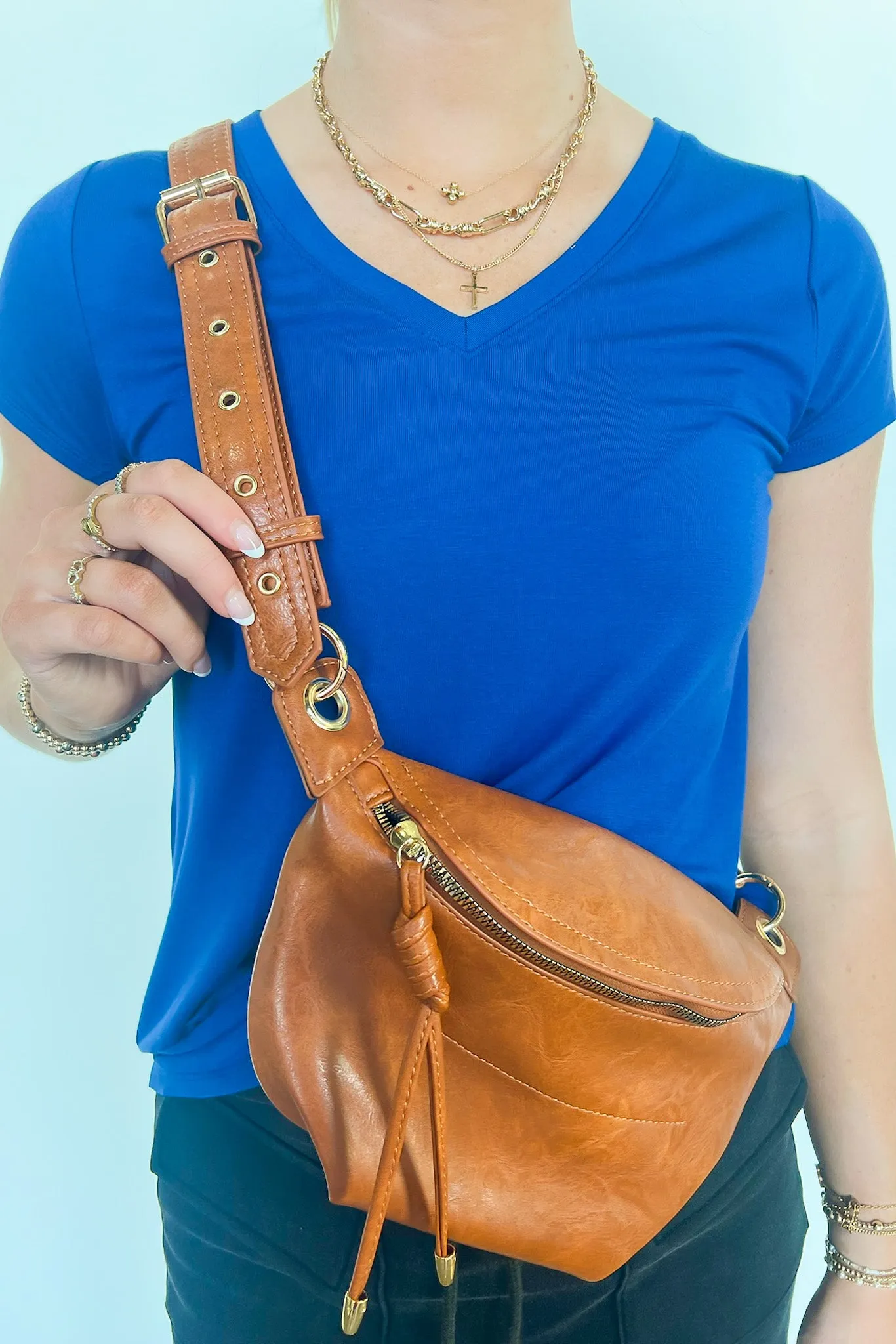 City Adventures Faux Leather Belt Bag