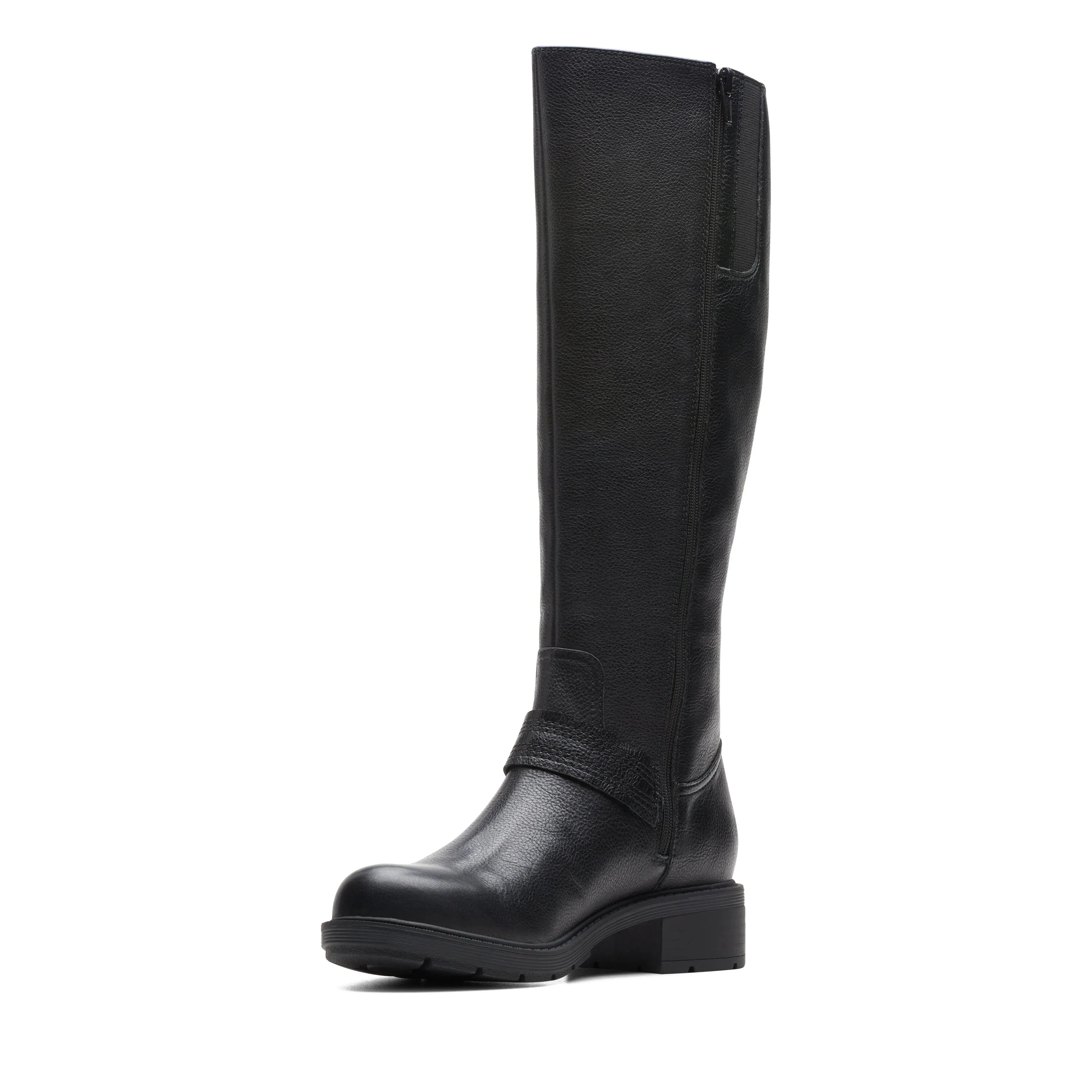 CLARKS | BOTAS MUJER | HEARTH RAE BLACK LEATHER BLACK LEATHER | NEGRO