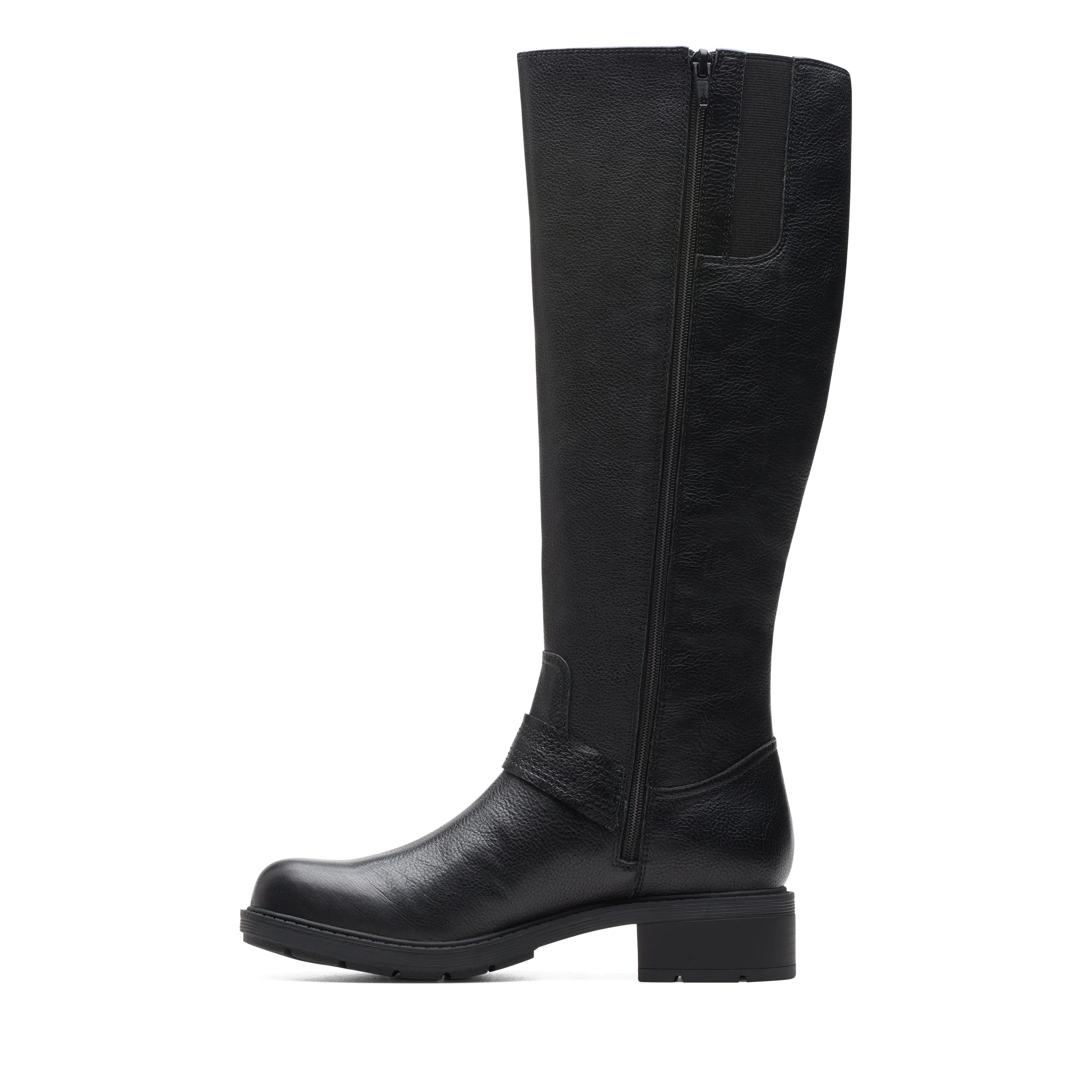 CLARKS | BOTAS MUJER | HEARTH RAE BLACK LEATHER BLACK LEATHER | NEGRO