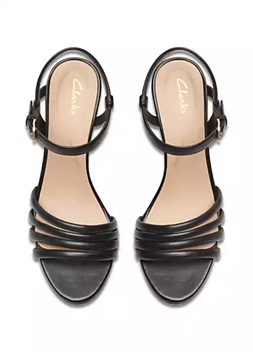 Clarks Black Leather Amali May Sandals | Kaleidoscope