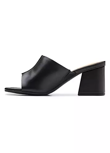 Clarks Black Leather Siara65 Band Sandals | Kaleidoscope