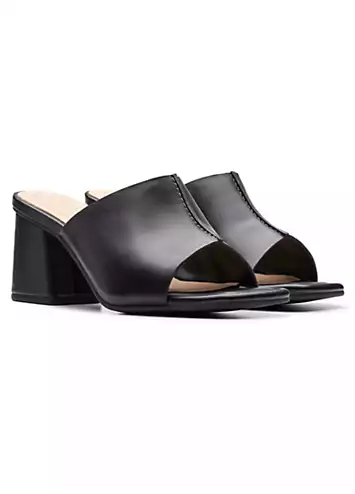 Clarks Black Leather Siara65 Band Sandals | Kaleidoscope