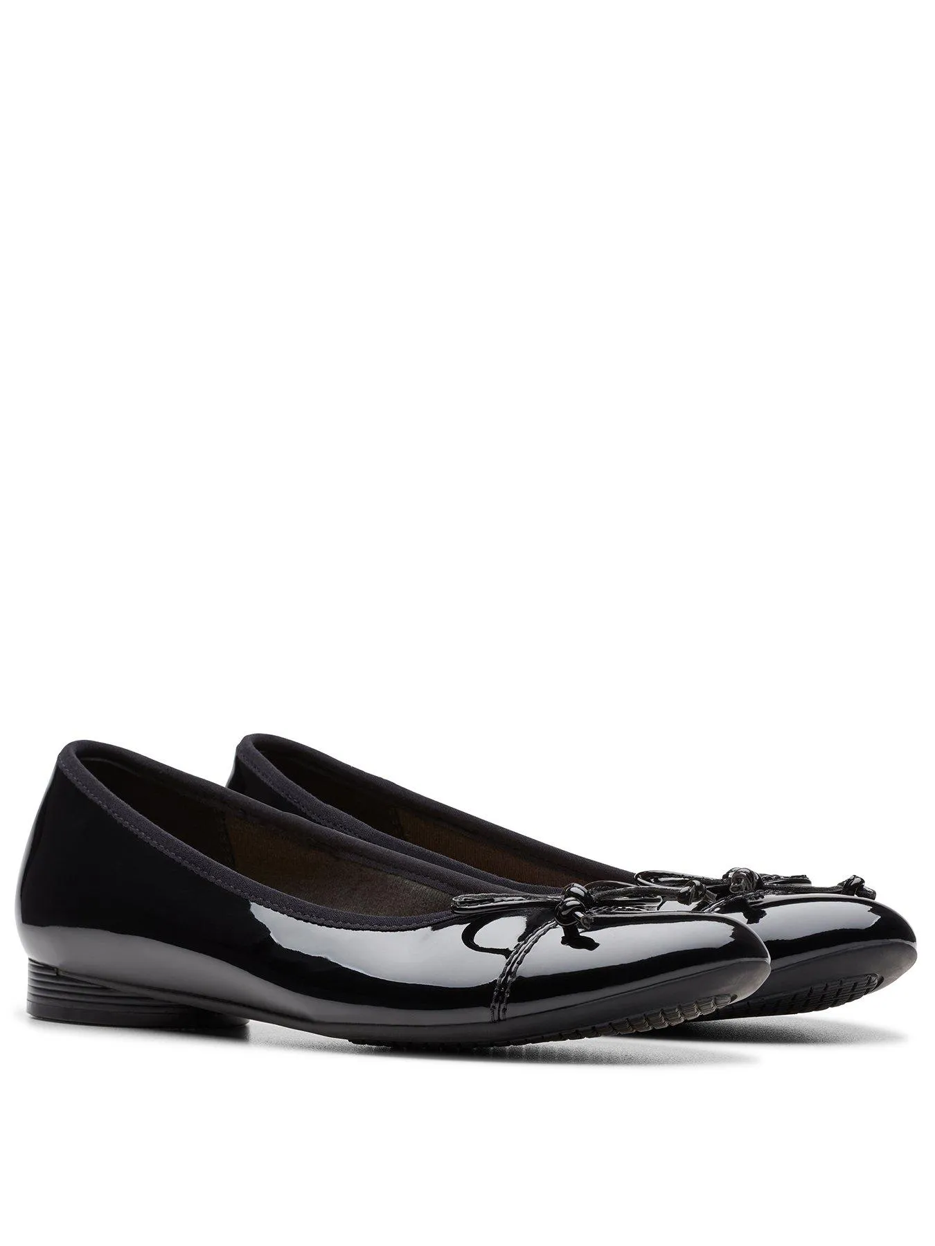 Clarks Loreleigh Rae Ballerina Shoe - Black Pat