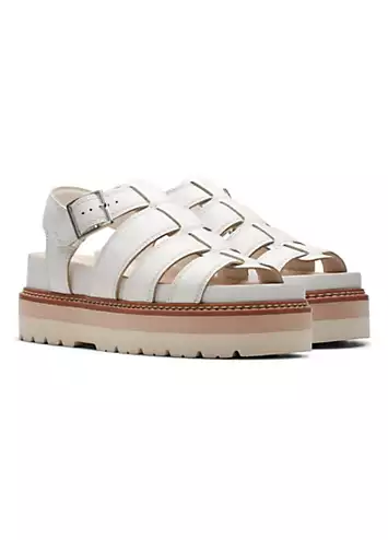 Clarks Off White Lea Orianna Twist Sandals | Grattan