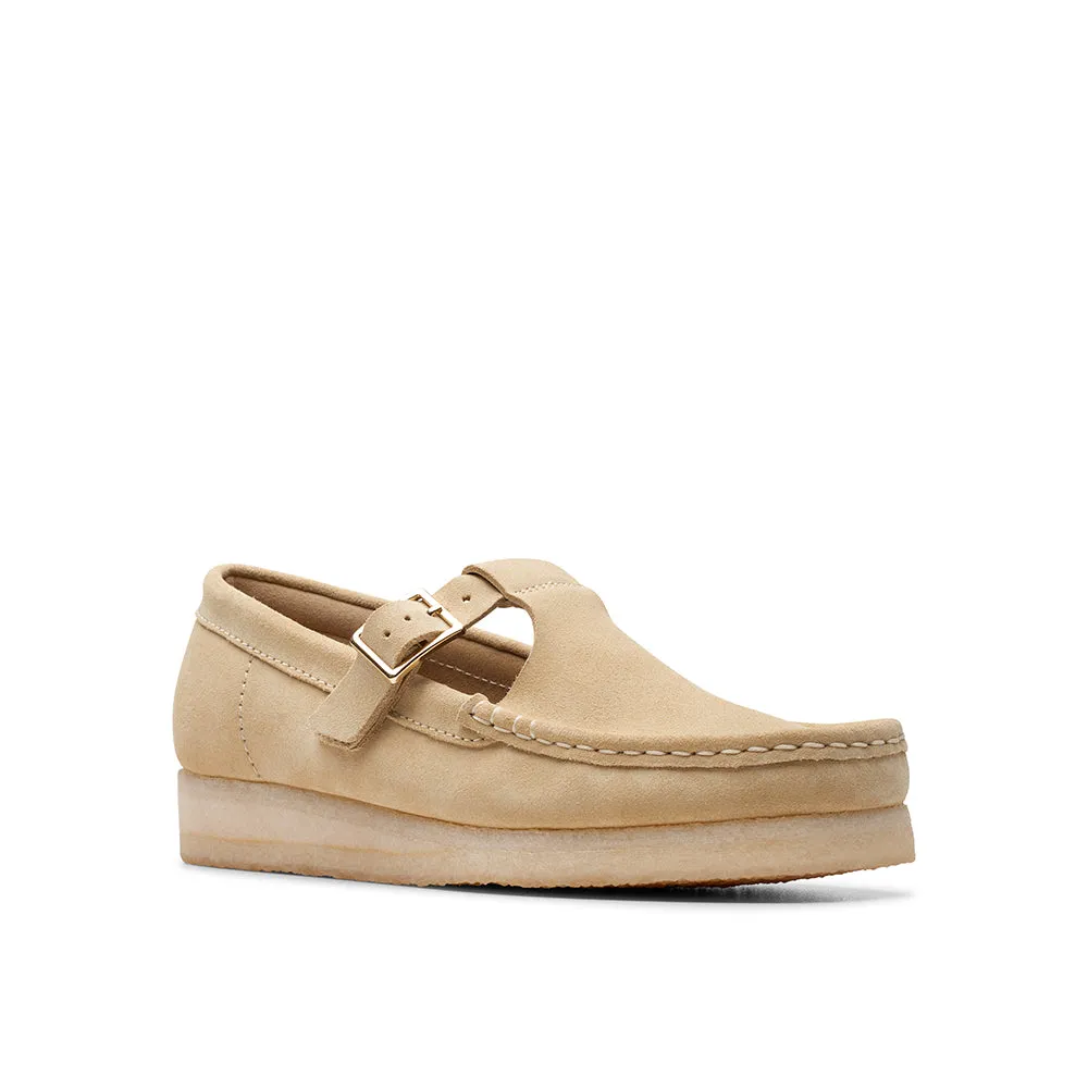    Clarks - Wallabee T Bar - Maple Suede