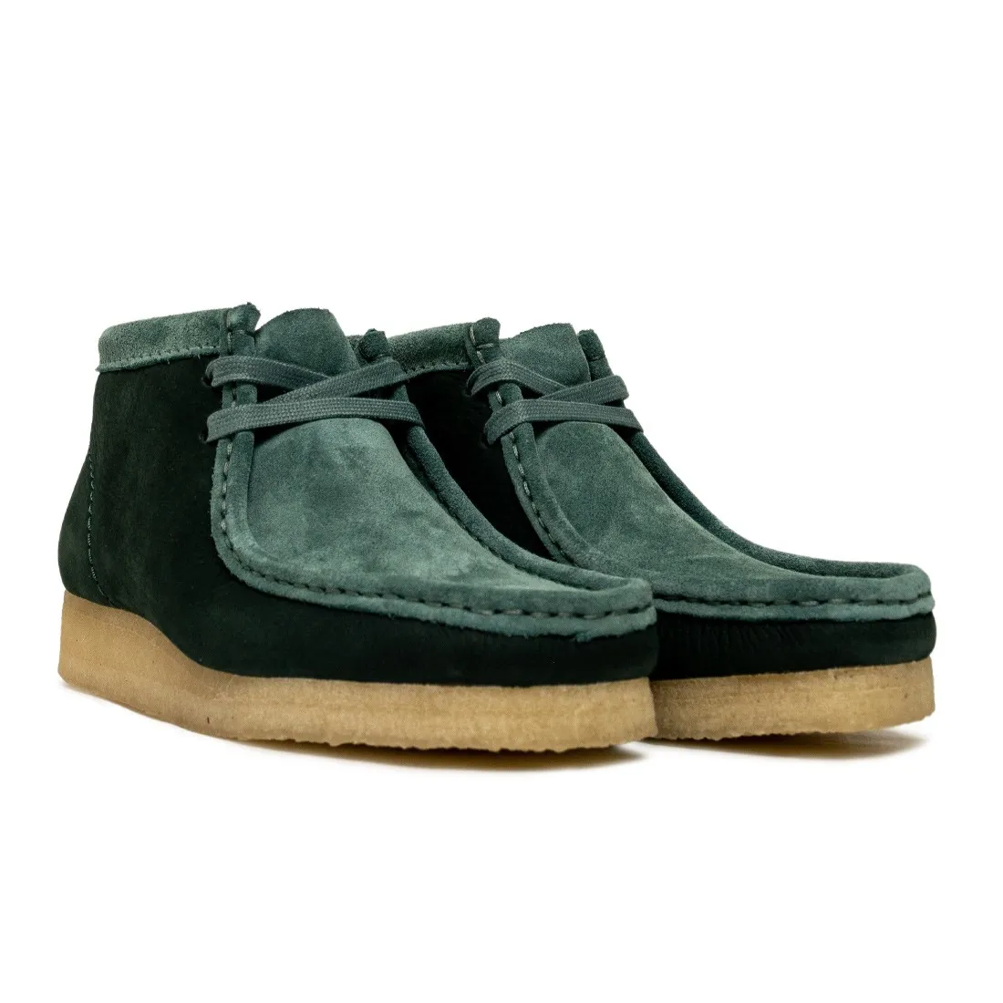 Clarks Women Wallabee Boot Teal Combi (green / teal)