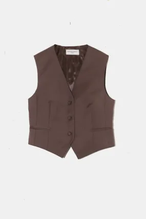 Cleore Pinstripe Herringbone Vest