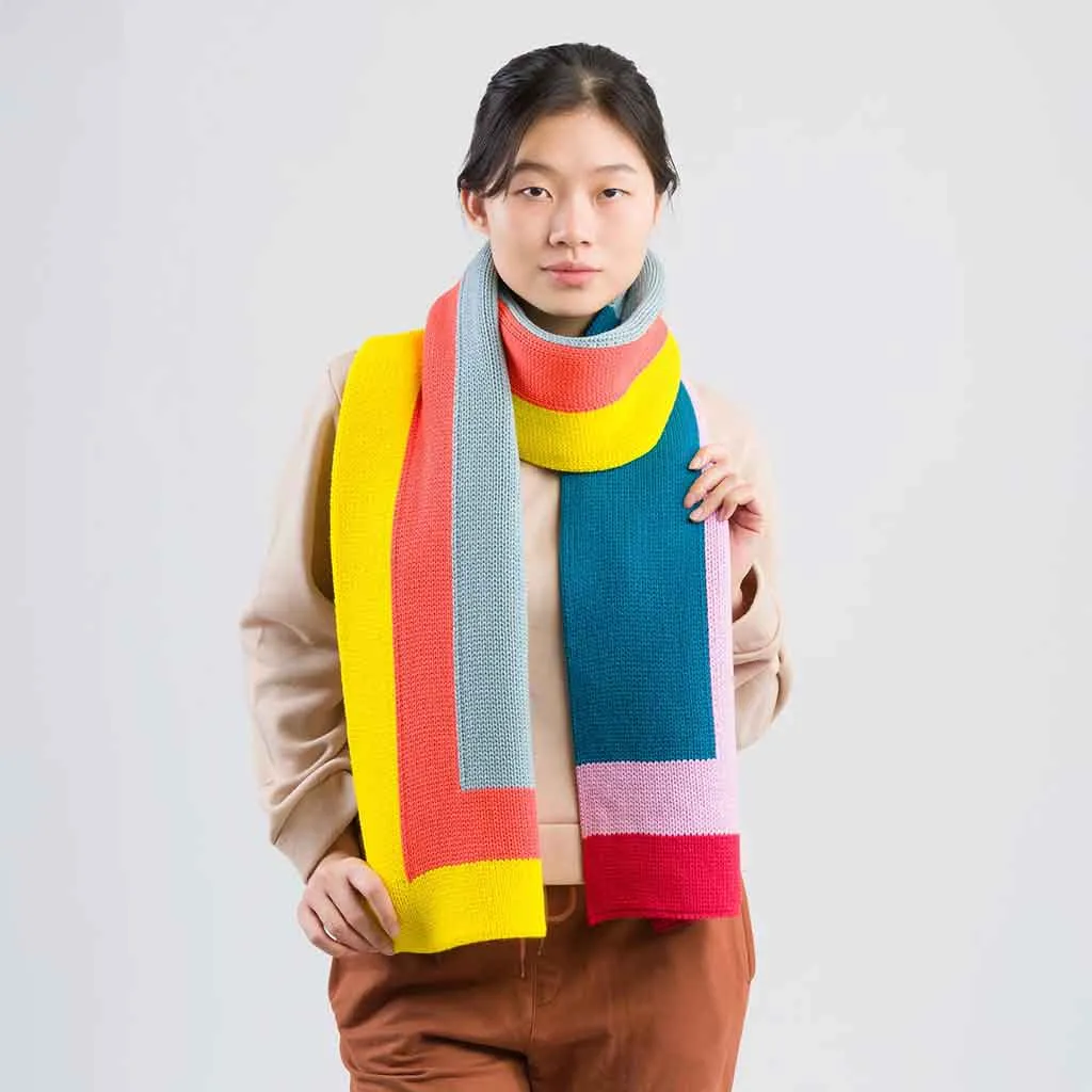 Corner Colorblocking Big Scarf