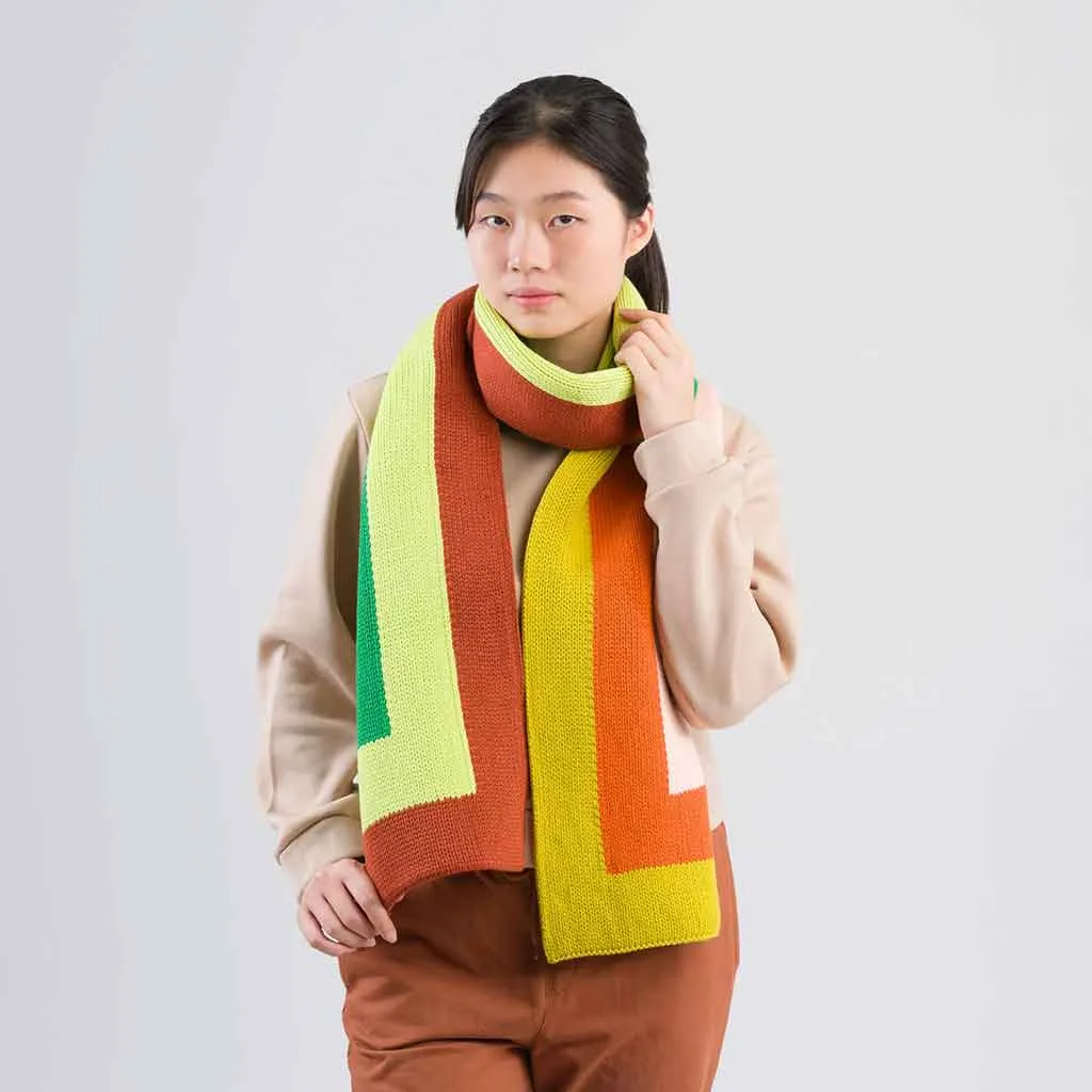 Corner Colorblocking Big Scarf